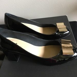 Kate Spade Black Dijon Bow Pumps